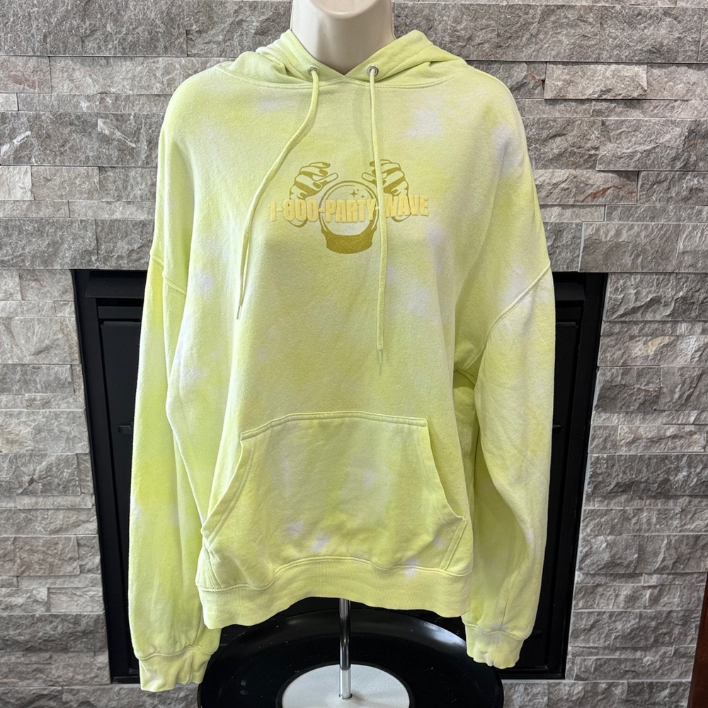 Women's Coney Island Picnic Yellow Tie Dye Graphic Hoodie